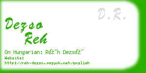 dezso reh business card